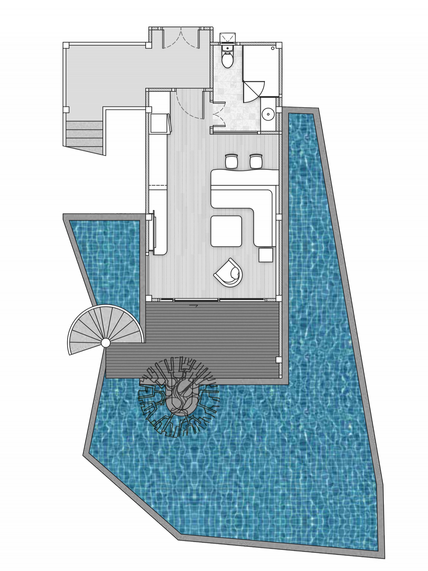 Floor Plan Duplex Pool Villa (Type A)